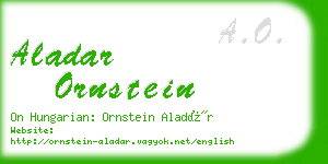 aladar ornstein business card